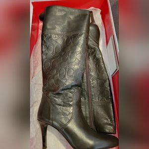 Coach leather boots